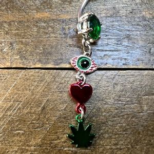 Pot leaf belly ring